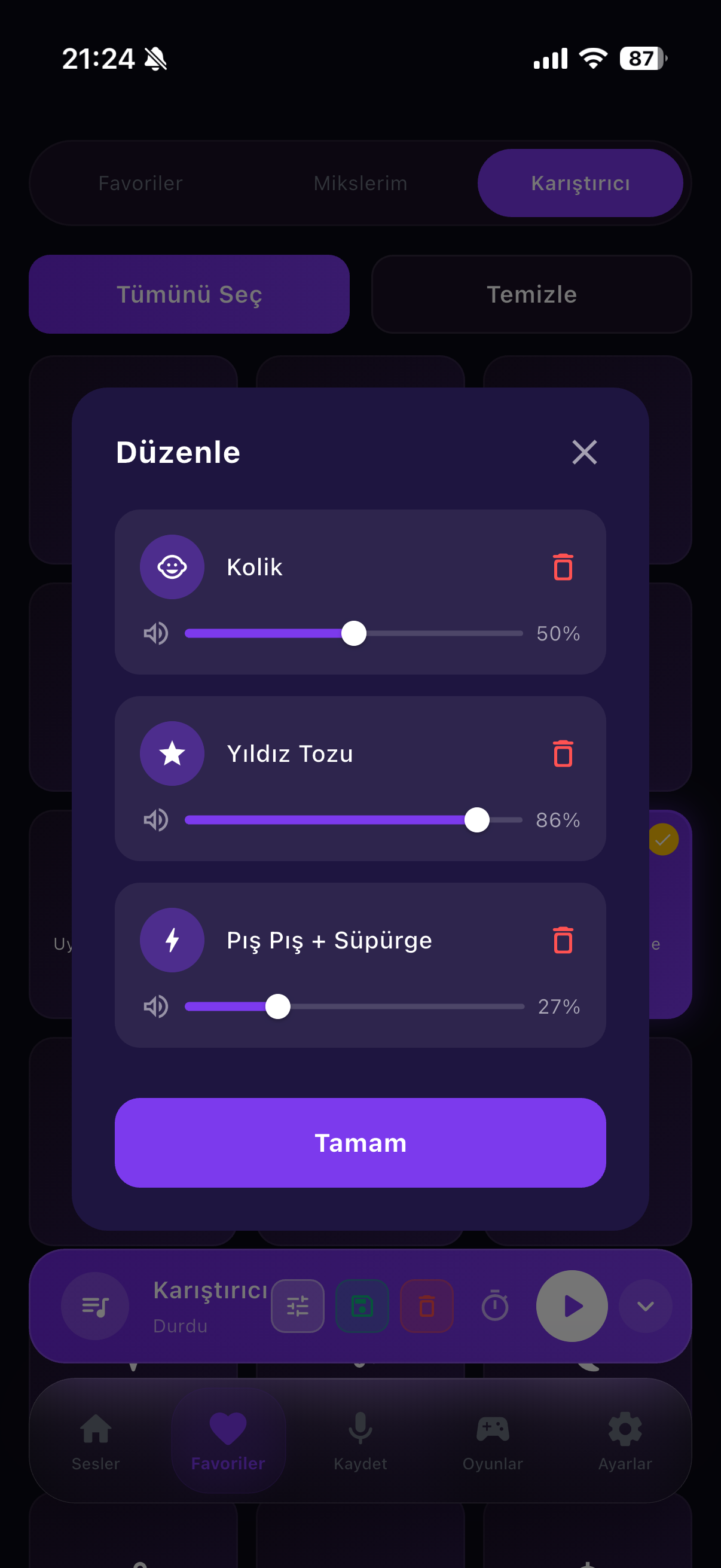 Karıştırıcı düzenleme